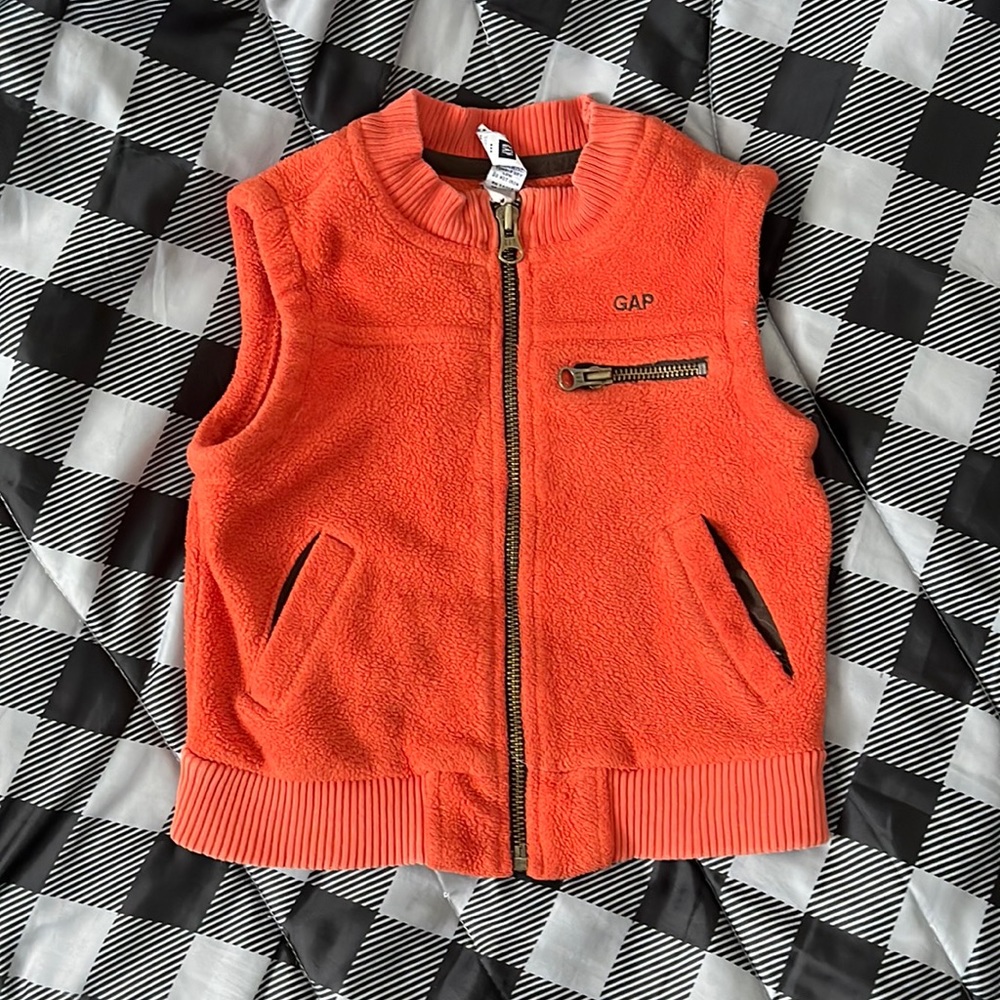 Baby Gap Orange Fleece Vest